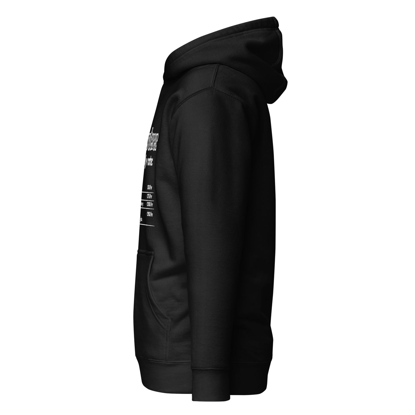 Plasterer hourly rate hoodie