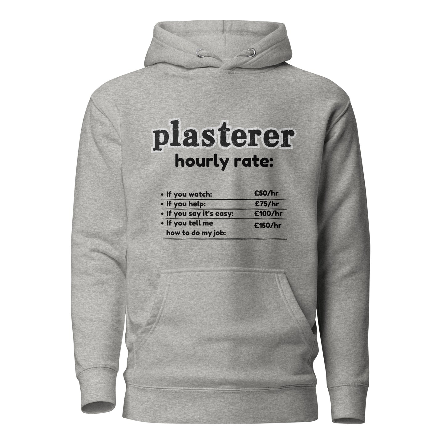 Plasterer hourly rate hoodie