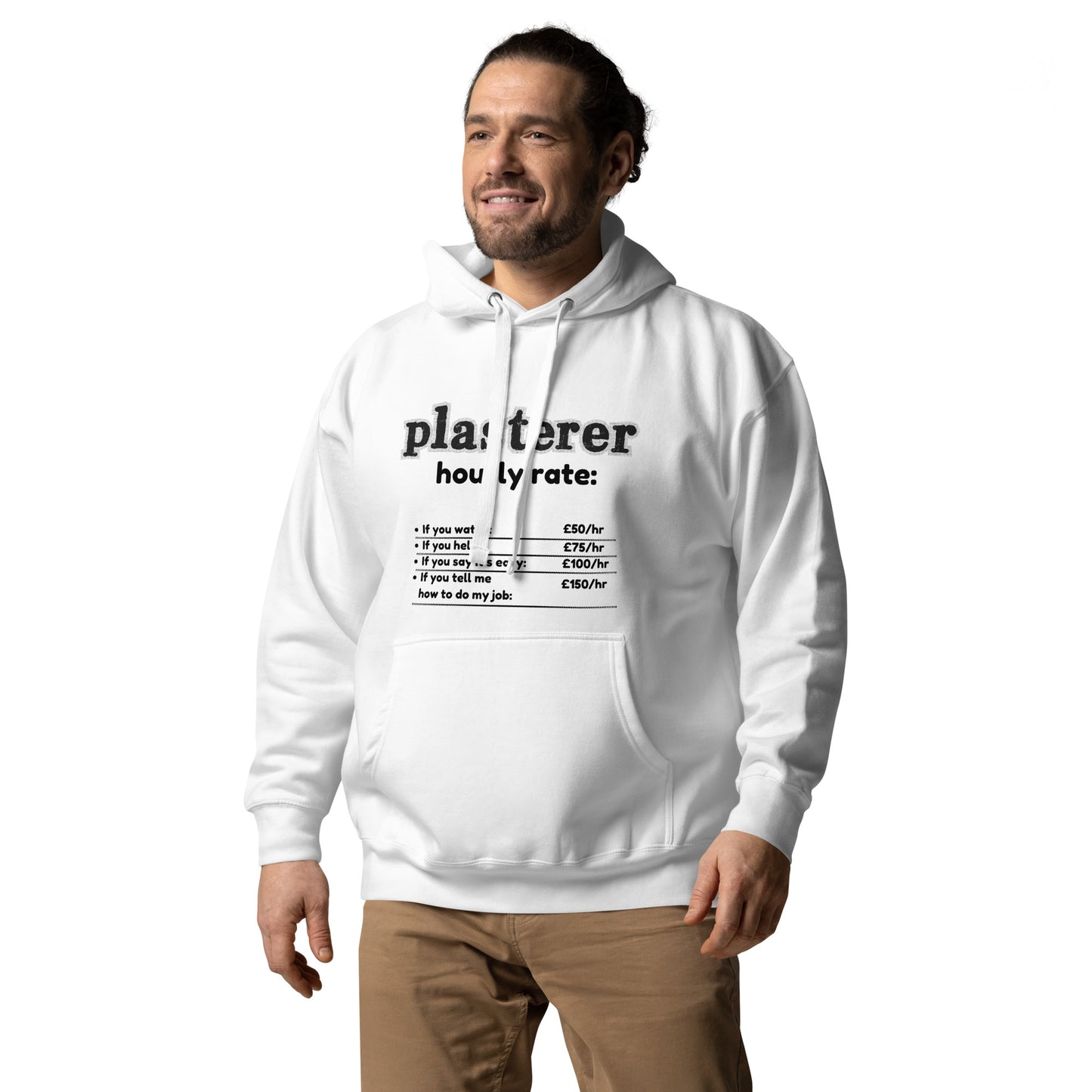 Plasterer hourly rate hoodie