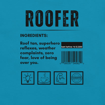 Funny T-shirt for roofers - roofer-ingredients-tee - GWaves 