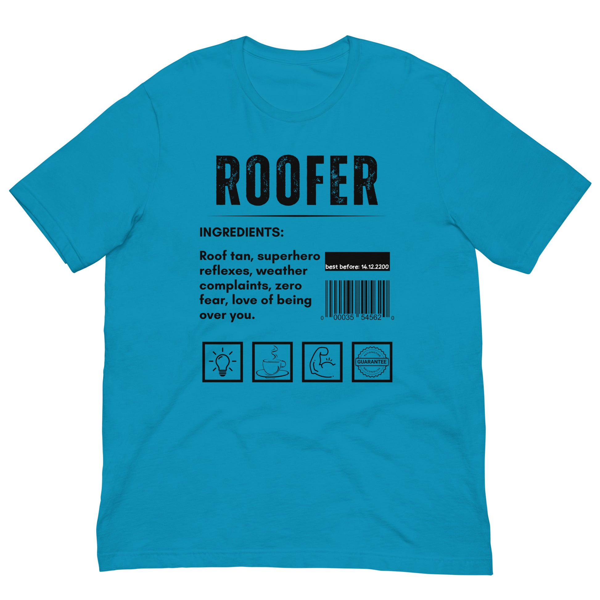 Funny T-shirt for roofers - roofer-ingredients-tee - GWaves 