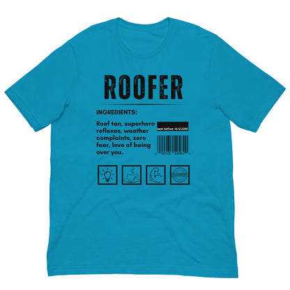 Funny T-shirt for roofers - roofer-ingredients-tee - GWaves 