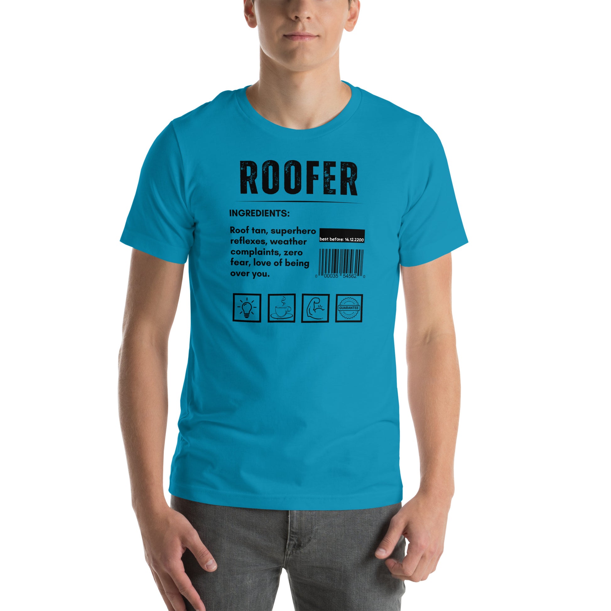 Funny T-shirt for roofers - roofer-ingredients-tee - GWaves 
