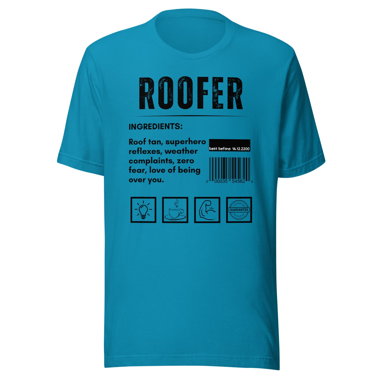 Funny T-shirt for roofers - roofer-ingredients-tee - GWaves 
