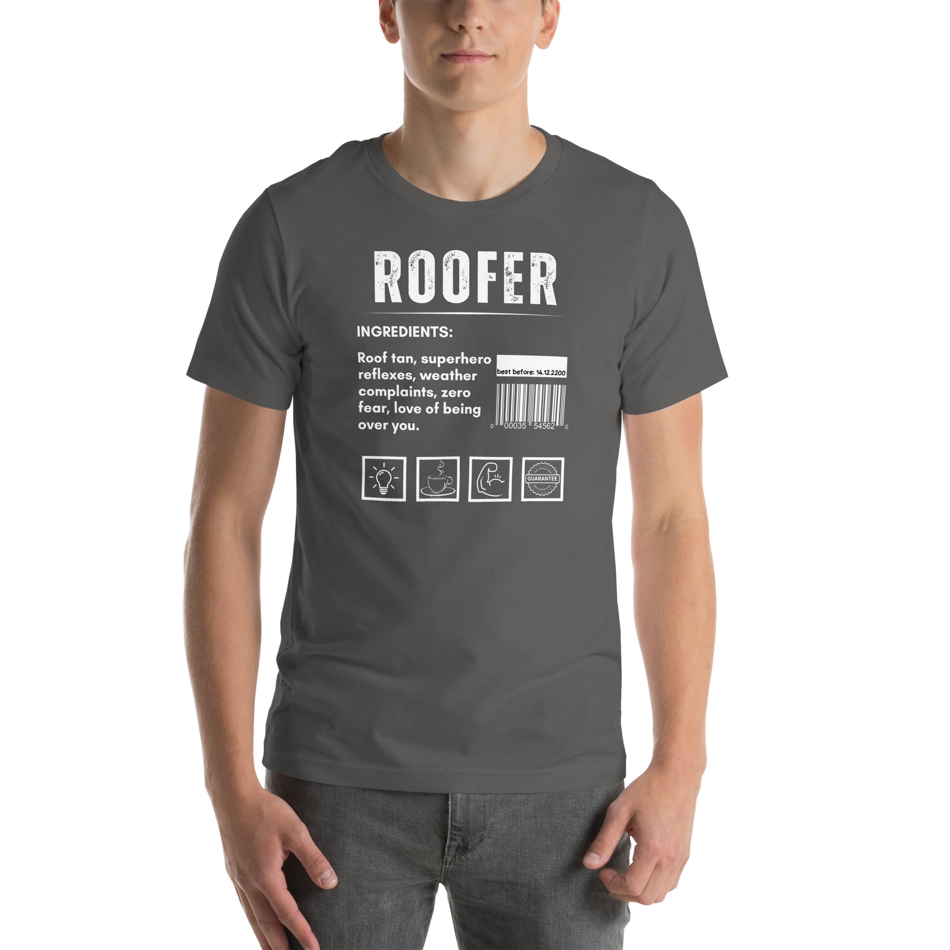 Funny T-shirt for roofers - roofer-ingredients-tee - GWaves 