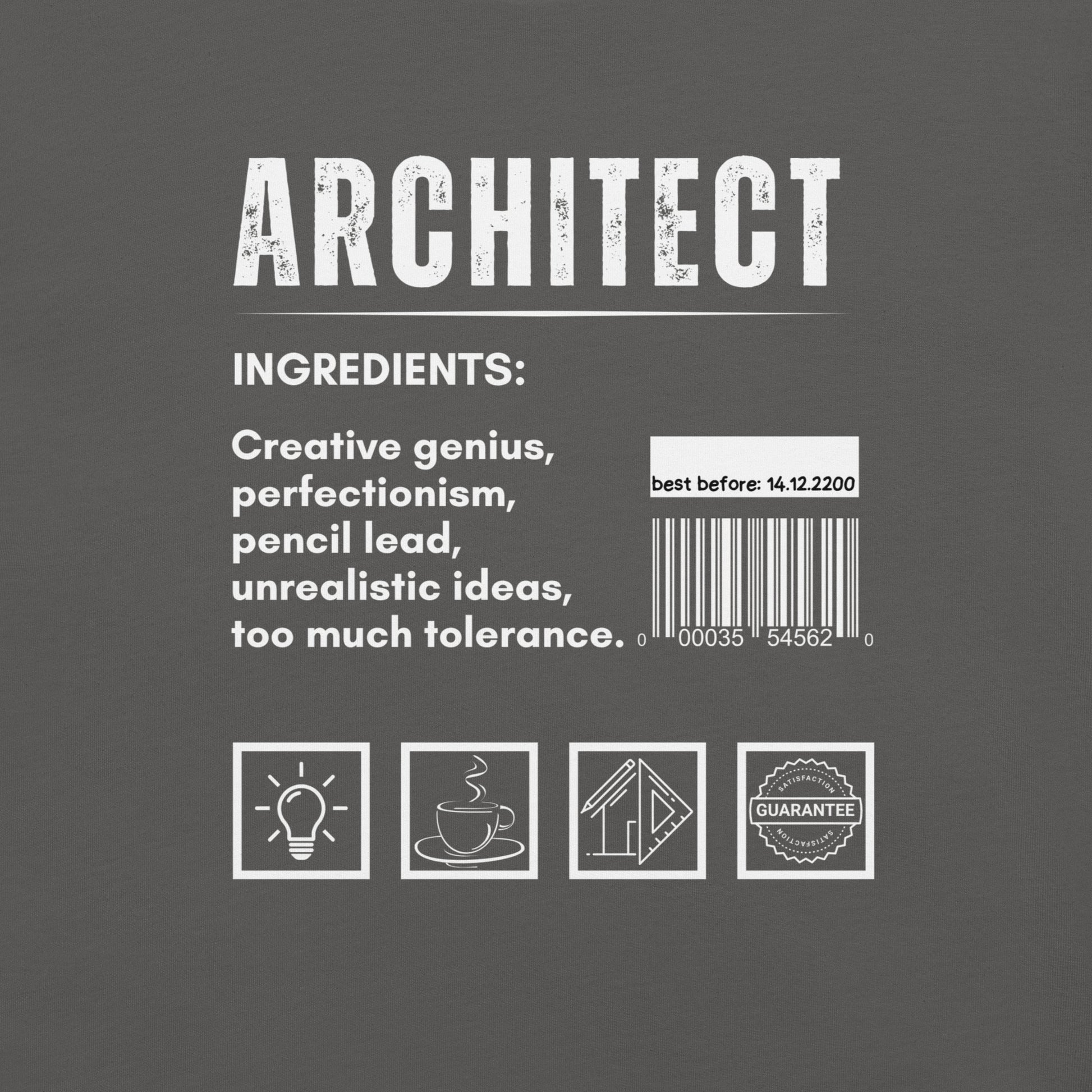 Funny T-shirt for architects - Architect ingredients - GWaves
