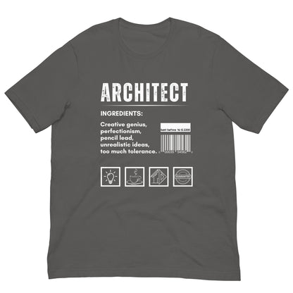 Funny T-shirt for architects - Architect ingredients - GWaves