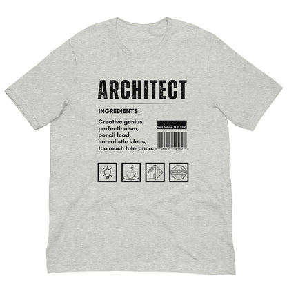 Funny T-shirt for architects - Architect ingredients - GWaves