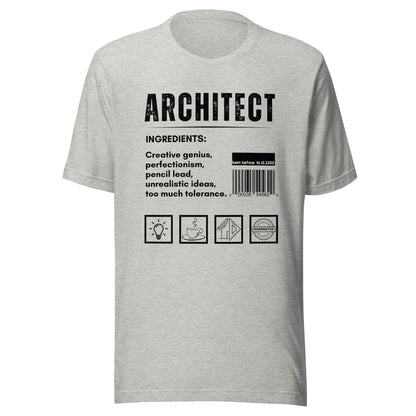 Funny T-shirt for architects - Architect ingredients - GWaves