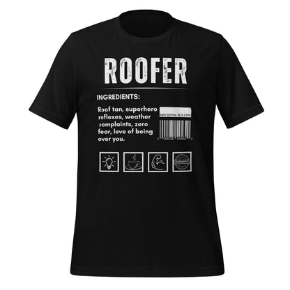 Funny T-shirt for roofers - roofer-ingredients-tee - GWaves 