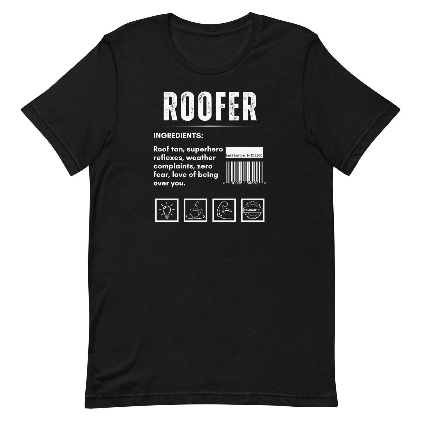 Funny T-shirt for roofers - roofer-ingredients-tee - GWaves 