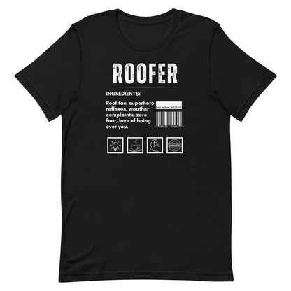 Funny T-shirt for roofers - roofer-ingredients-tee - GWaves 