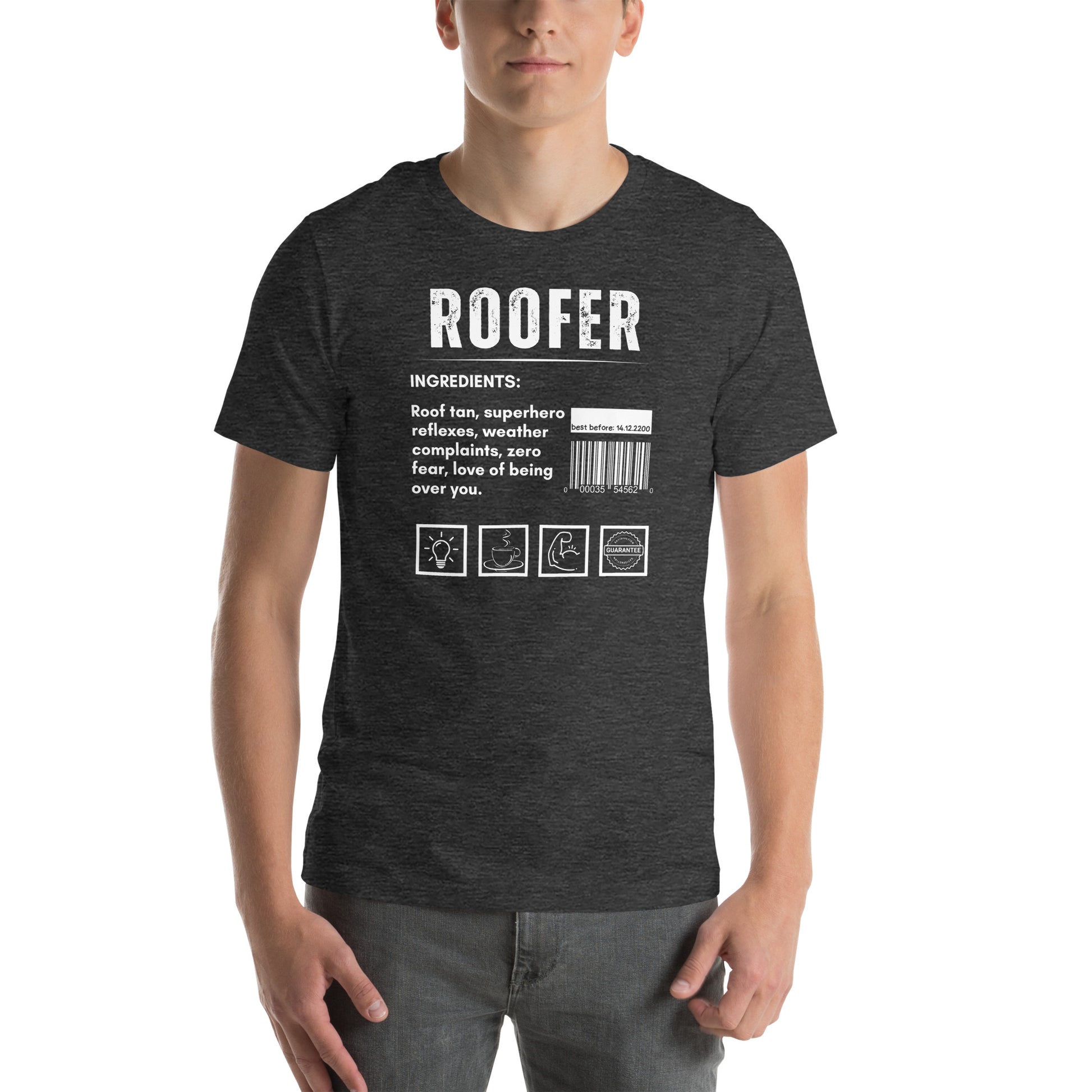 Funny T-shirt for roofers - roofer-ingredients-tee - GWaves 