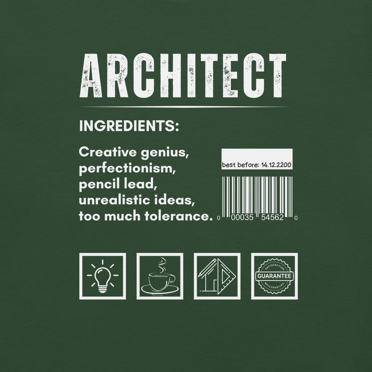 Funny T-shirt for architects - Architect ingredients - GWaves
