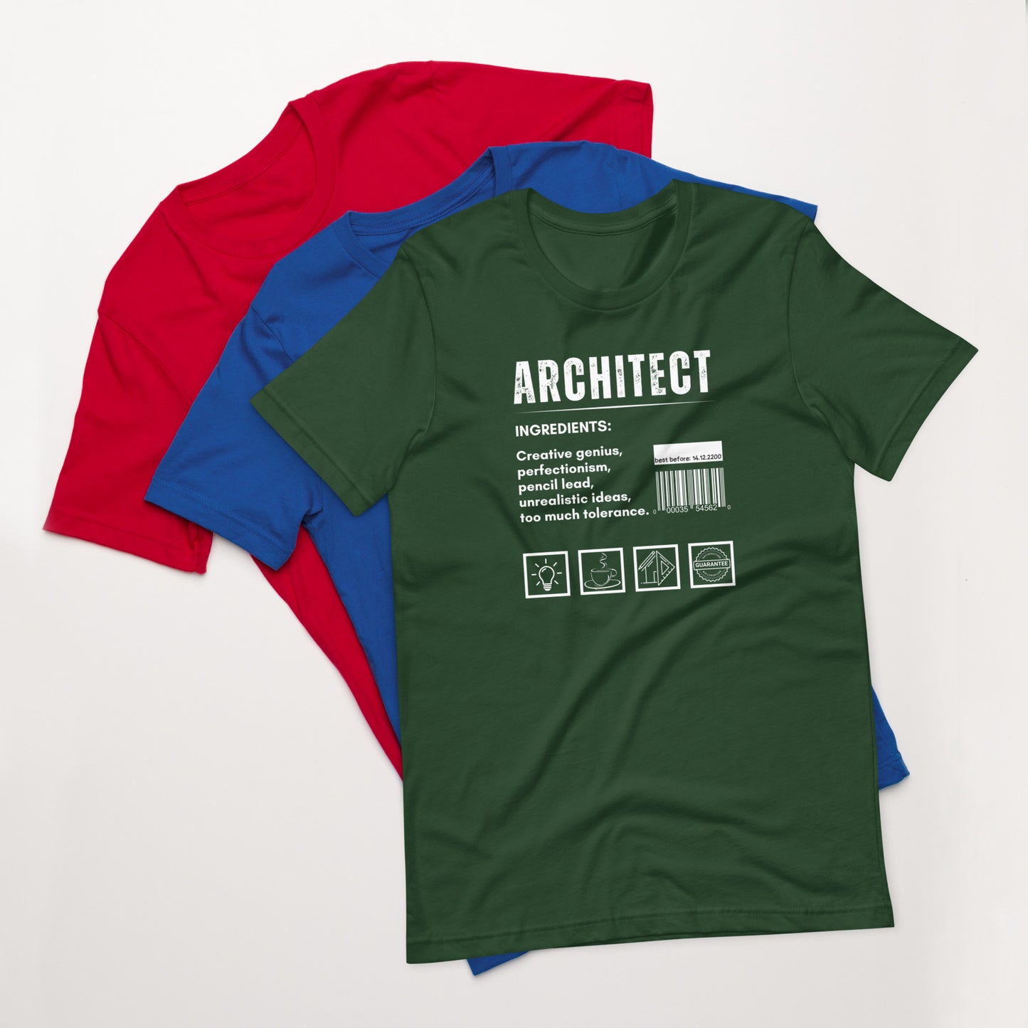 Funny T-shirt for architects - Architect ingredients - GWaves
