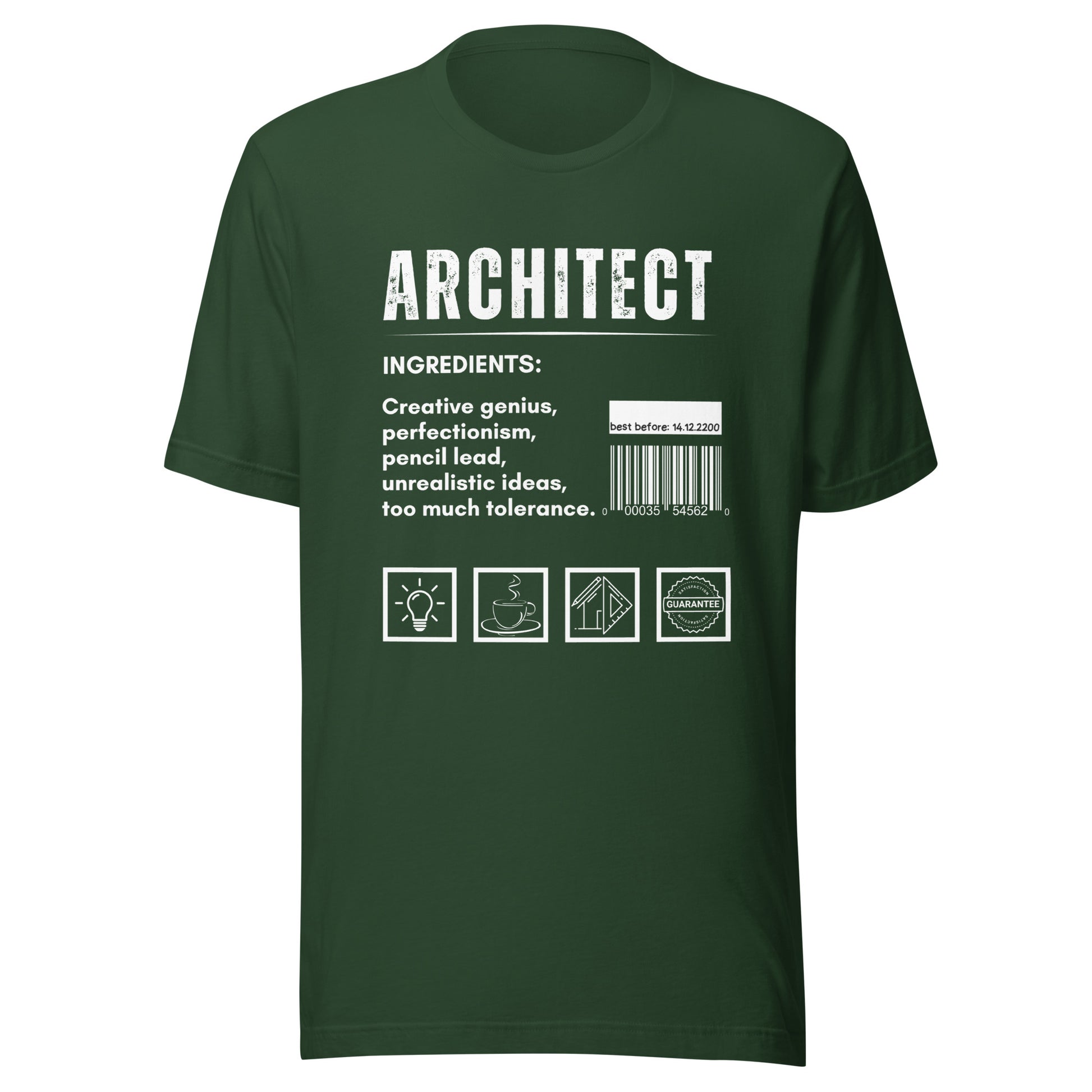 Funny T-shirt for architects - Architect ingredients - GWaves