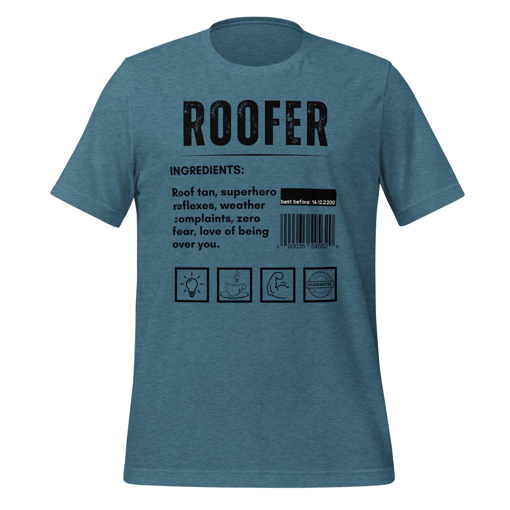 Funny T-shirt for roofers - roofer-ingredients-tee - GWaves 