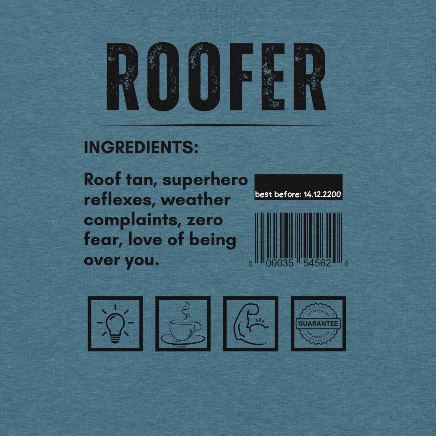 Funny T-shirt for roofers - roofer-ingredients-tee - GWaves 