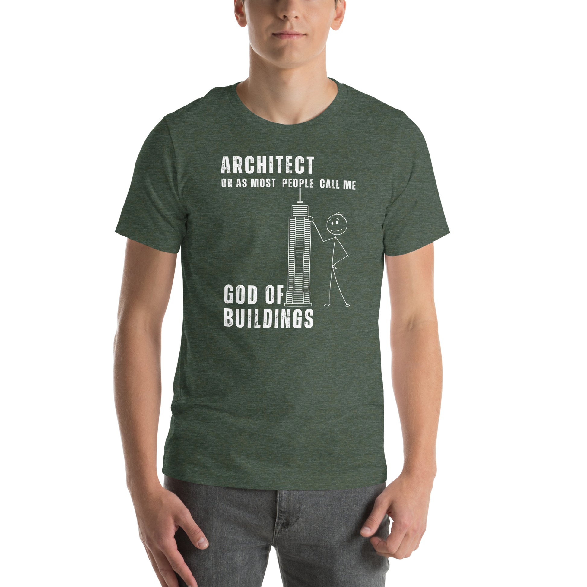 Funny T-shirt for builders - god-of-buildings-tee - GWaves