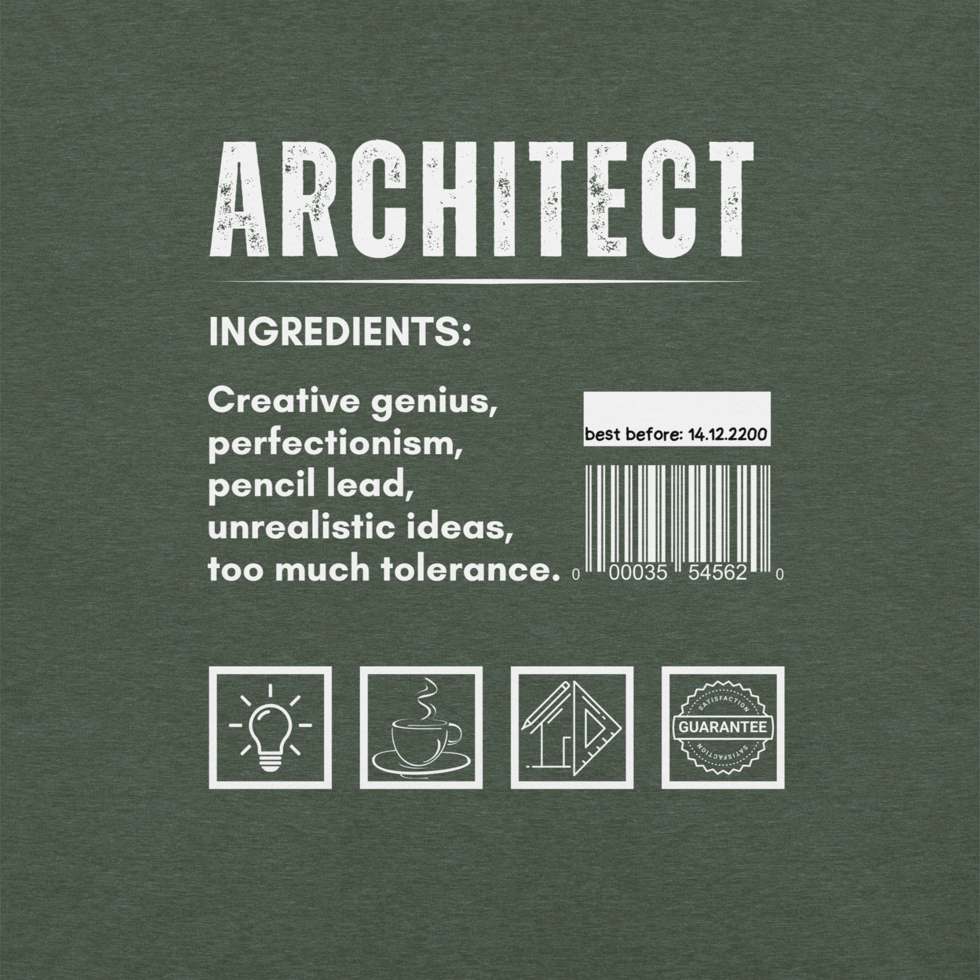 Funny T-shirt for architects - Architect ingredients - GWaves