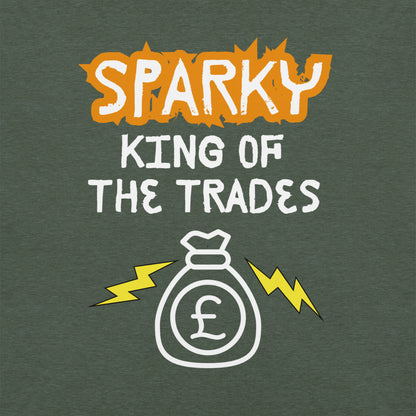 Funny T-shirt for electricians - King of the trades - GWaves