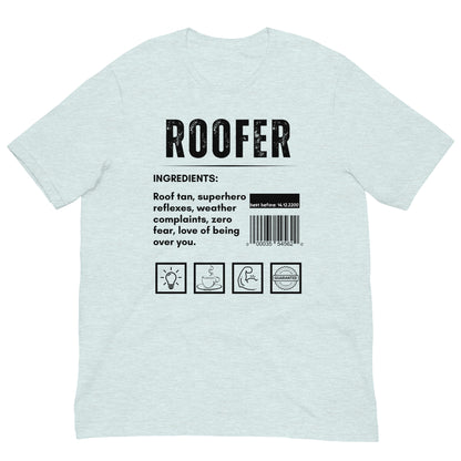 Funny T-shirt for roofers - roofer-ingredients-tee - GWaves 