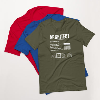 Funny T-shirt for architects - Architect ingredients - GWaves