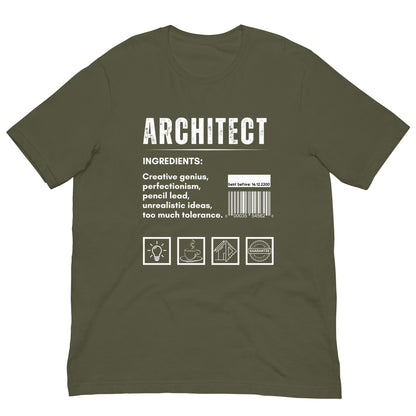 Funny T-shirt for architects - Architect ingredients - GWaves