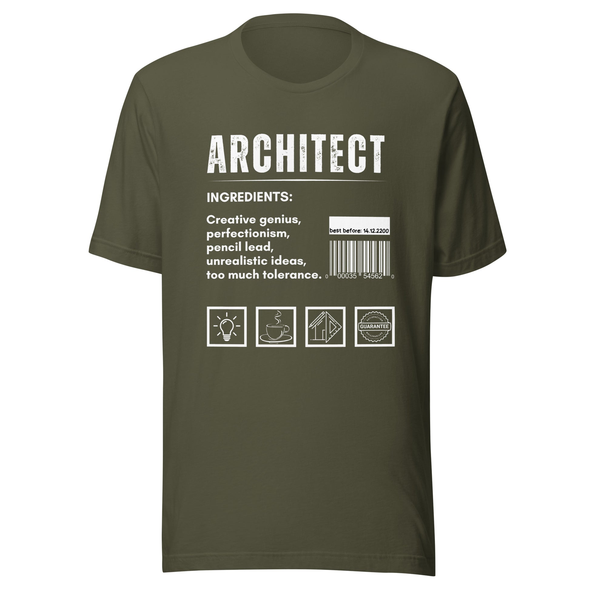 Funny T-shirt for architects - Architect ingredients - GWaves