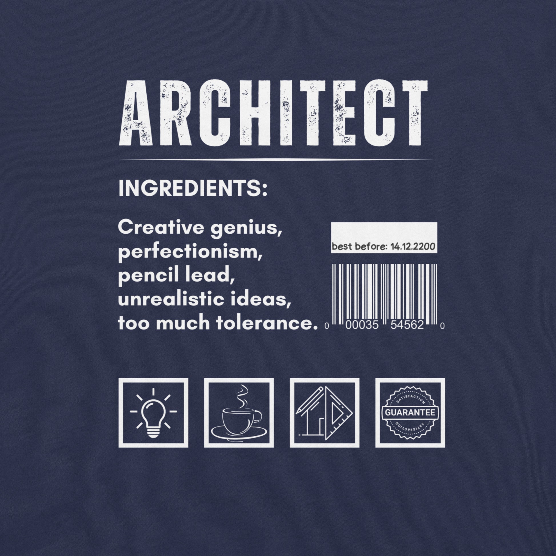 Funny T-shirt for architects - Architect ingredients - GWaves