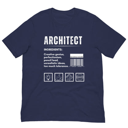 Funny T-shirt for architects - Architect ingredients - GWaves
