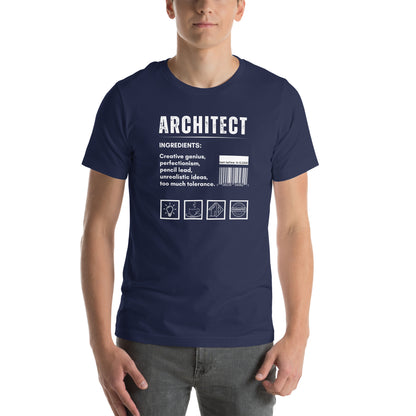 Funny T-shirt for architects - Architect ingredients - GWaves