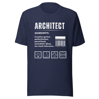 Funny T-shirt for architects - Architect ingredients - GWaves