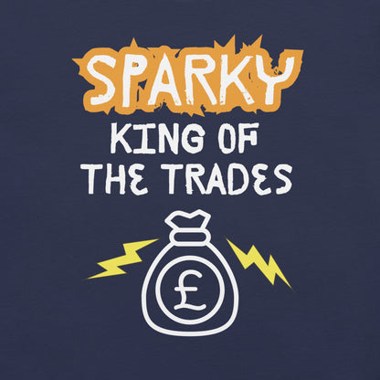 Funny T-shirt for electricians - King of the trades - GWaves