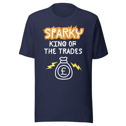 Funny T-shirt for electricians - King of the trades - GWaves
