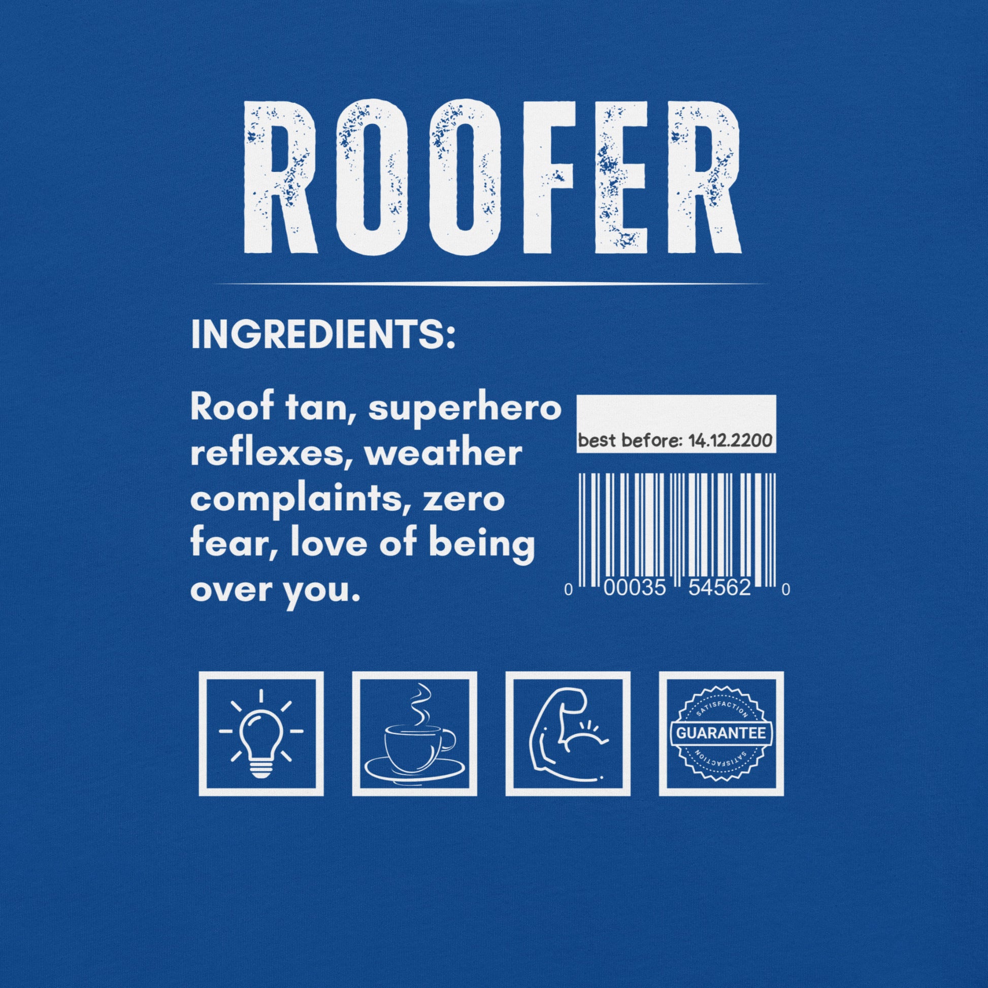Funny T-shirt for roofers - roofer-ingredients-tee - GWaves 