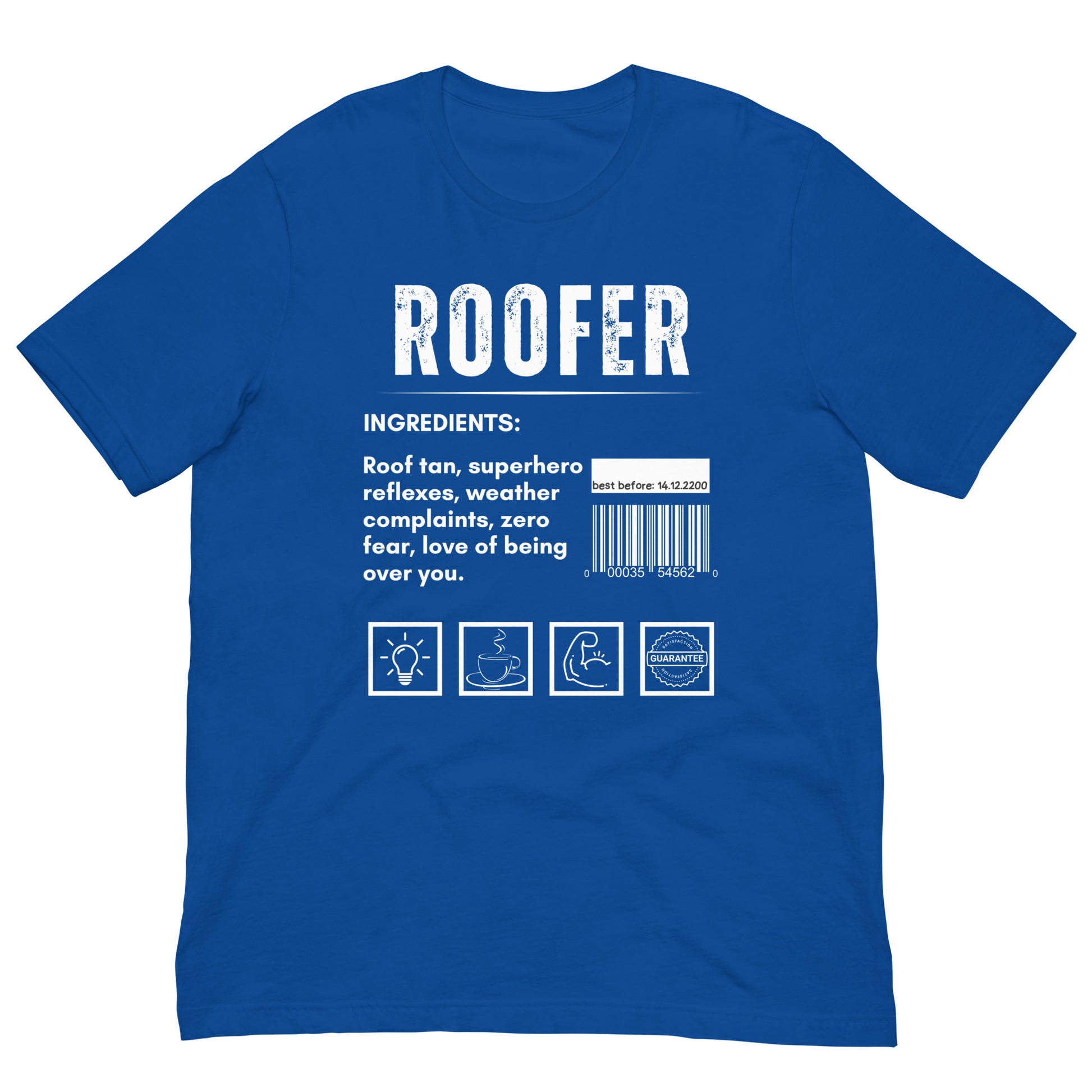 Funny T-shirt for roofers - roofer-ingredients-tee - GWaves 