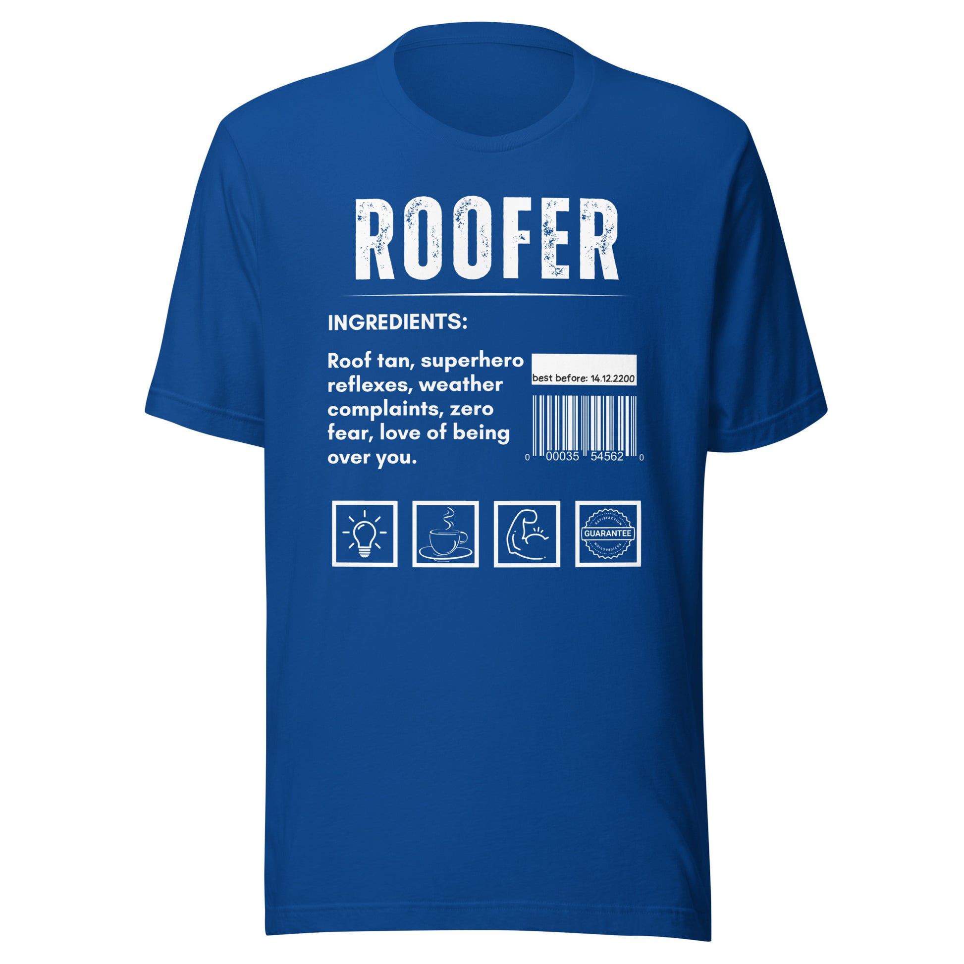 Funny T-shirt for roofers - roofer-ingredients-tee - GWaves 